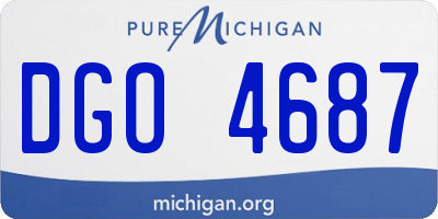 MI license plate DGO4687