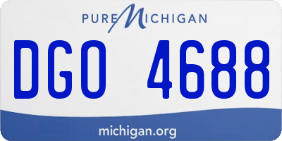 MI license plate DGO4688