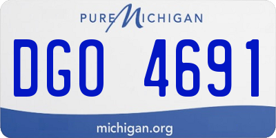 MI license plate DGO4691