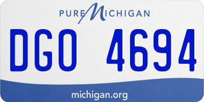 MI license plate DGO4694