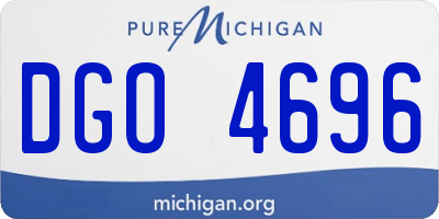 MI license plate DGO4696