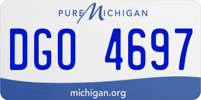 MI license plate DGO4697