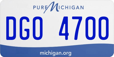 MI license plate DGO4700