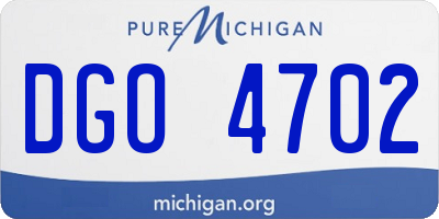 MI license plate DGO4702