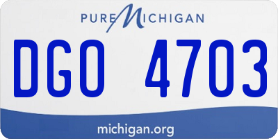 MI license plate DGO4703