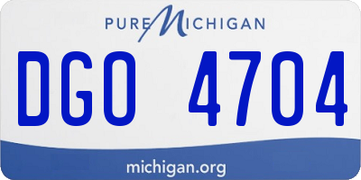 MI license plate DGO4704
