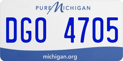 MI license plate DGO4705