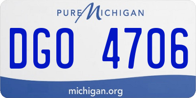 MI license plate DGO4706