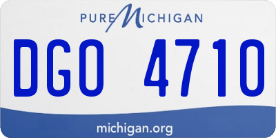 MI license plate DGO4710