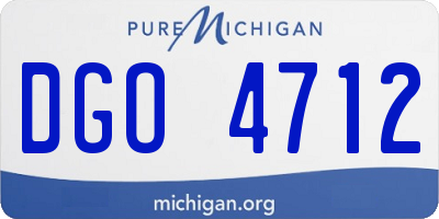 MI license plate DGO4712