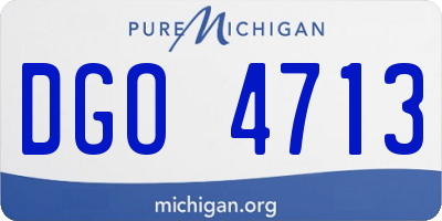 MI license plate DGO4713