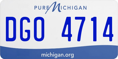 MI license plate DGO4714