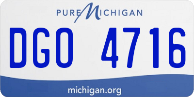 MI license plate DGO4716