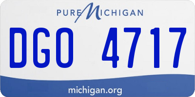 MI license plate DGO4717