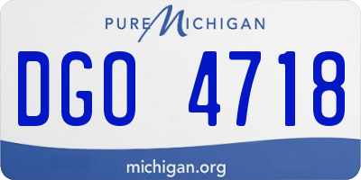MI license plate DGO4718