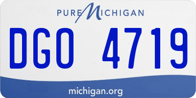 MI license plate DGO4719