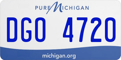 MI license plate DGO4720