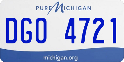MI license plate DGO4721