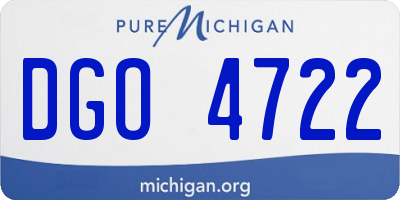 MI license plate DGO4722