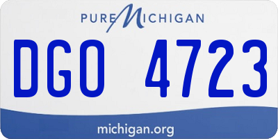 MI license plate DGO4723