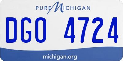 MI license plate DGO4724