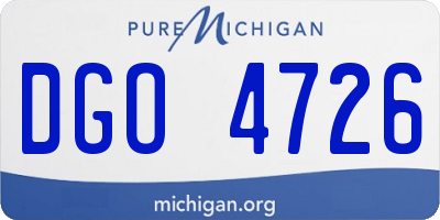 MI license plate DGO4726