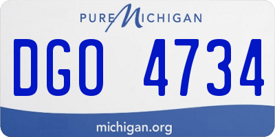 MI license plate DGO4734