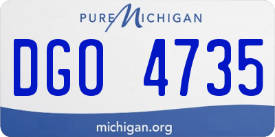 MI license plate DGO4735