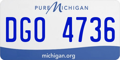 MI license plate DGO4736