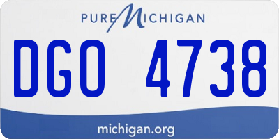 MI license plate DGO4738