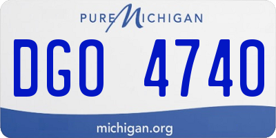 MI license plate DGO4740