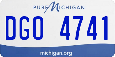 MI license plate DGO4741
