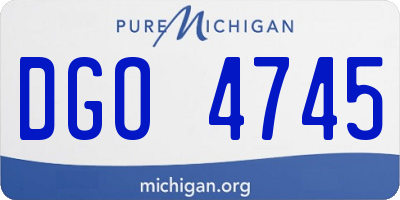 MI license plate DGO4745