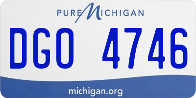 MI license plate DGO4746