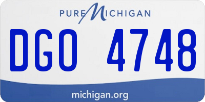 MI license plate DGO4748