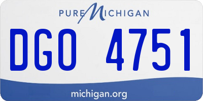 MI license plate DGO4751