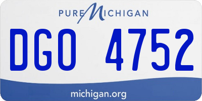 MI license plate DGO4752