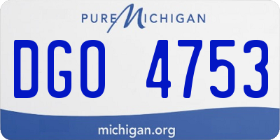 MI license plate DGO4753