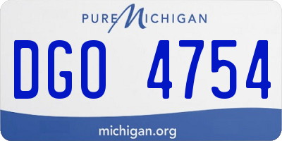 MI license plate DGO4754