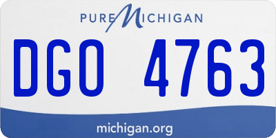 MI license plate DGO4763