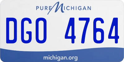 MI license plate DGO4764