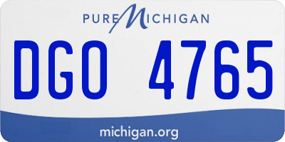MI license plate DGO4765