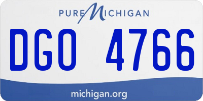 MI license plate DGO4766