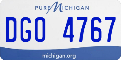 MI license plate DGO4767