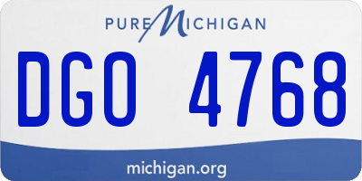 MI license plate DGO4768