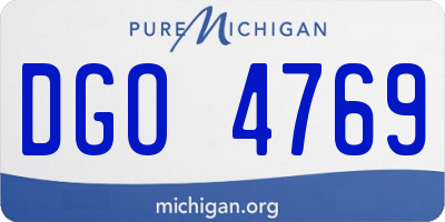 MI license plate DGO4769