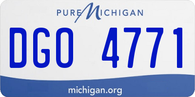 MI license plate DGO4771