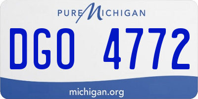 MI license plate DGO4772