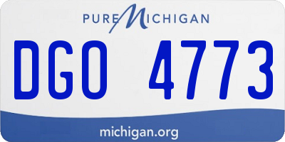 MI license plate DGO4773