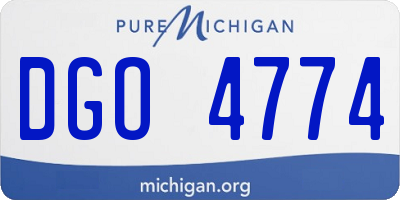 MI license plate DGO4774